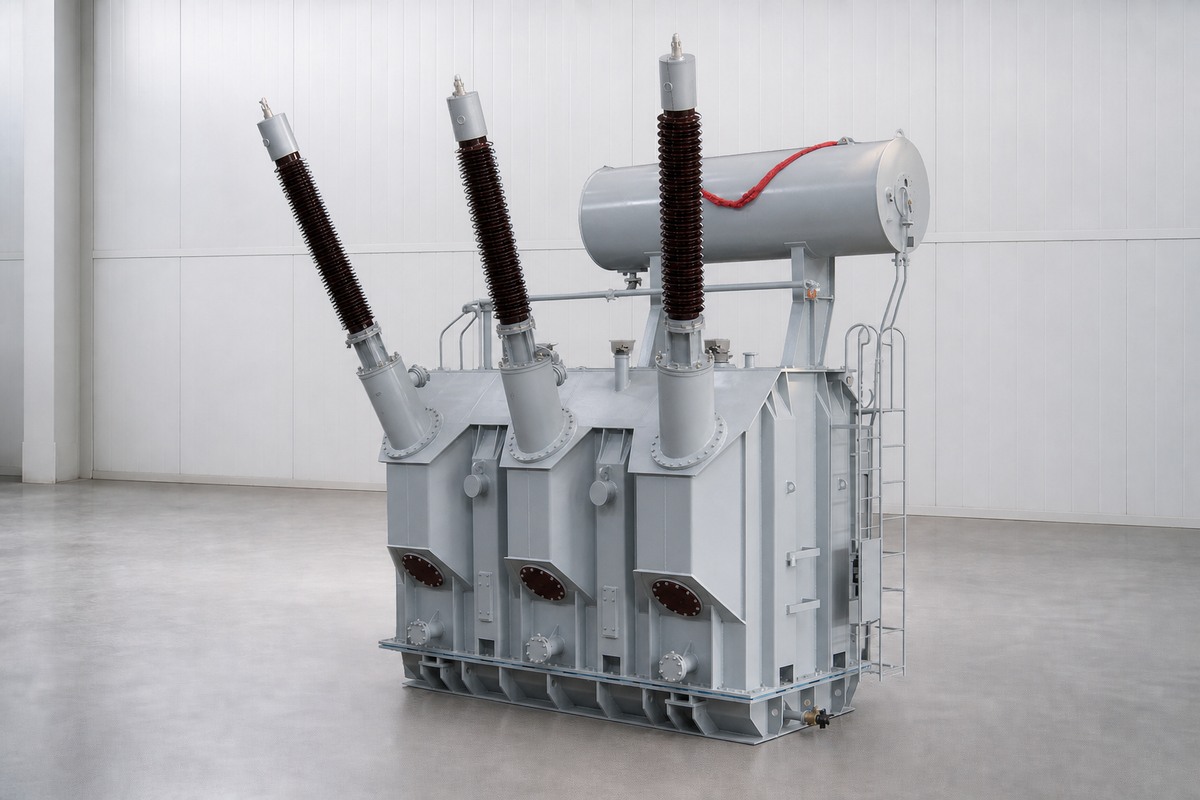 Industrial power transformer prepared for project delivery
